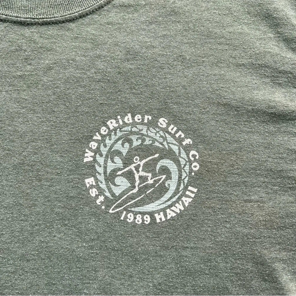 Green Gildan Surf Logo Tee - Picture 4 of 5